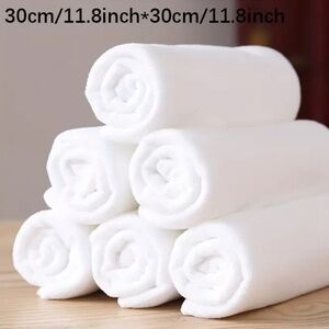 5pc White Towels, Microfiber Towels